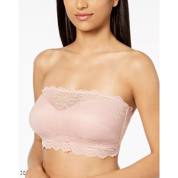 SPANX Undie-tectable Strapless Bandeau Bra Nude Pink Lace Sz M NWT {JJ46} - Picture 4 of 6